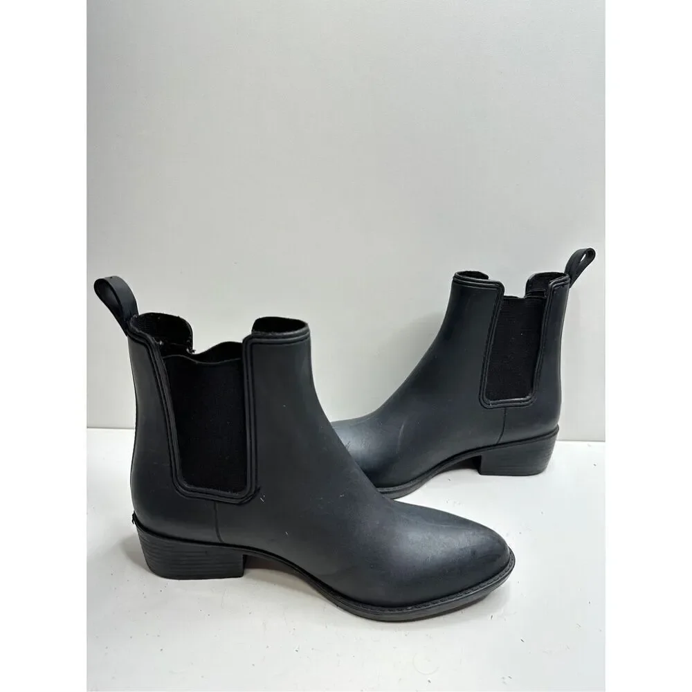 Jeffrey Campbell Boots Women 6 Havana Matte Black Waterproof Pointed Toe Booties